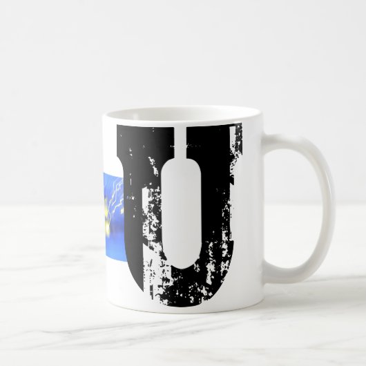 Mug Musique typographique U monogramme (Droite)