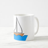 Mug Musique vectorielle de bateau simple (Devant droit)