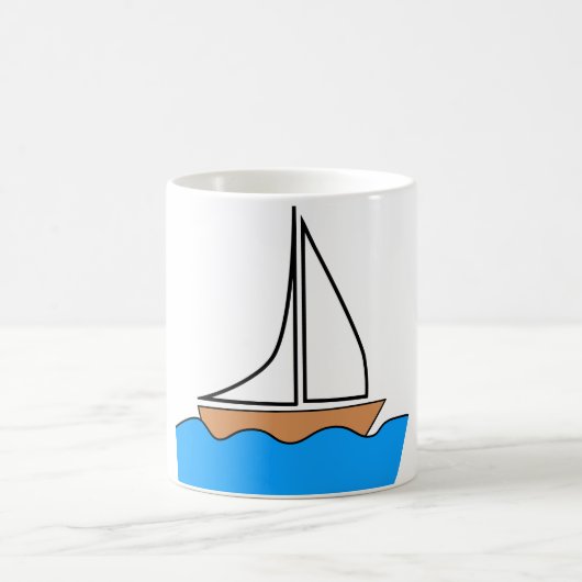 Mug Musique vectorielle de bateau simple (Centre)