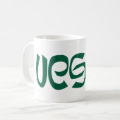 Mug Musique Vegan Ambigram (Devant gauche)