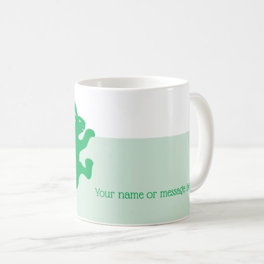 Mug Musique verte de lapin (Devant droit)