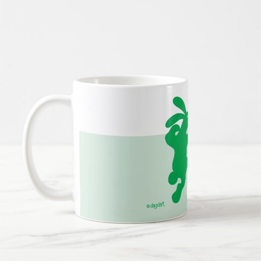 Mug Musique verte de lapin (Gauche)