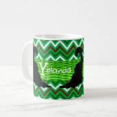 Mug Musique verte d'une femme africaine (Devant gauche)