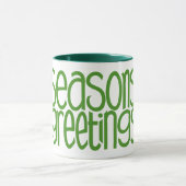 Mug Musique verte Joyeuses Fêtes (Centre)