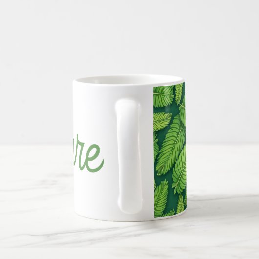 Mug Musique verte nature (Poignée)