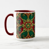 Mug Musique verte rouge Noël (Gauche)