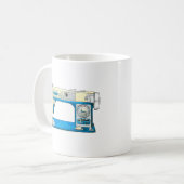 Mug Musique Vintage à mâchoire bleue (Devant gauche)