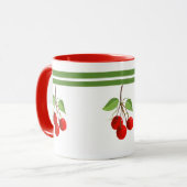 Mug Musique vintage aux cerises (Devant gauche)