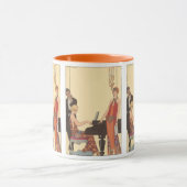 Mug Musique vintage, chanteur de piano Art Déco (Centre)