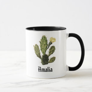 Mug Musique Vintage de la fleur Monogram Cactus