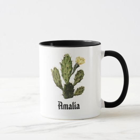 Mug Musique Vintage de la fleur Monogram Cactus (Droite)
