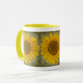 Mug Musique vintage de tournesol (Devant gauche)