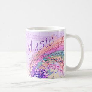 Mug Musique violet de feuille de couleur