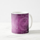 Mug Musique violette du Sri Yantra (Devant droit)