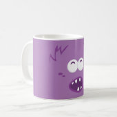 Mug Musique visage pourpre de monstre (Devant gauche)