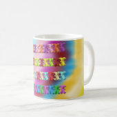 Mug Musique vive multicolore arc-en-ciel (Devant droit)