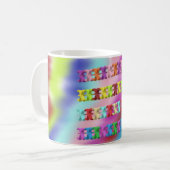 Mug Musique vive multicolore arc-en-ciel (Devant gauche)