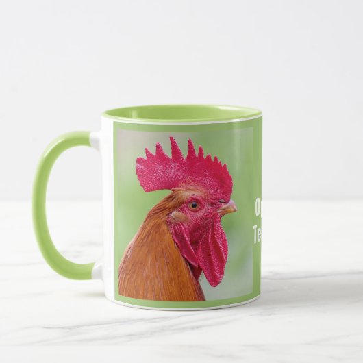 Mug Musiques de coq de texte personnalisé (Gauche)