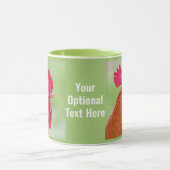 Mug Musiques de coq de texte personnalisé (Centre)