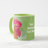 Mug Musiques de coq de texte personnalisé (Devant gauche)