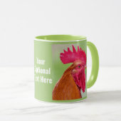 Mug Musiques de coq de texte personnalisé (Devant droit)