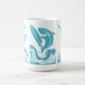Mug Musiques de surfeurs de noms personnalisés (Centre)