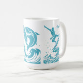Mug Musiques de surfeurs de noms personnalisés (Devant droit)
