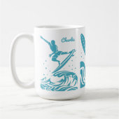 Mug Musiques de surfeurs de noms personnalisés (Gauche)