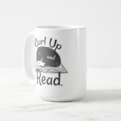 Mug Must Curl Up Read Cat Lover Reading Design (Devant gauche)