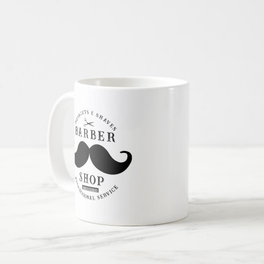 Mug Mustache Barber Shop moderne Coiffeur Barbershop (Devant gauche)