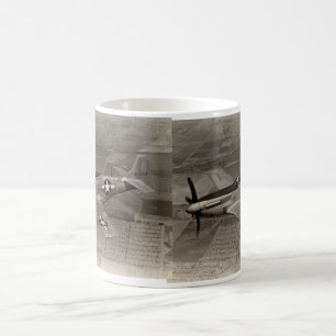 Mug Mustang du 2ÈME GUERRE MONDIALE P-51 en vol