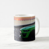 Mug Mustangs bleus et verts au coucher du soleil (Devant droit)