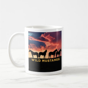 Mug Mustangs sauvages à l'horizon, Don de l'amoureux d