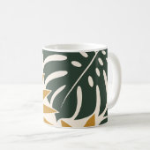 Mug Mustard Green Tropical Leaf Silhouette (Devant droit)