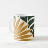 Mug Mustard Green Tropical Leaf Silhouette (Devant gauche)