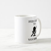 Mug "Mute Yourself" Drôle Citation Vidéo Appeler le tr (Devant droit)