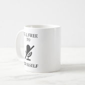 Mug "Mute Yourself" Drôle Citation Vidéo Appeler le tr (Devant gauche)