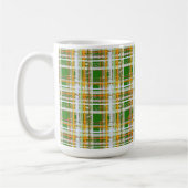 Mug MVB Automne Plaid Vert/Orange/Jaune Design (Gauche)
