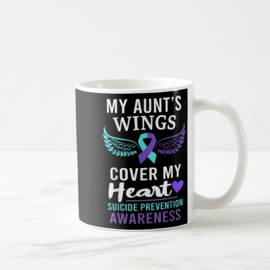 Mug My Aunt's Wings Cover Heart Suicide Awareness Ribb (Droite)
