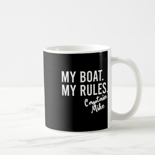 Mug My Boat My Rules Captain Mike Personalized Boating (Droite)