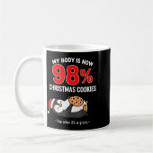 Mug My Body Is 98% Christmas Cookies Funny Penguin Paj (Gauche)