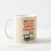 Mug My Cat Real Office Manager – Funny Work From home (Gauche)