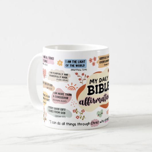 Mug My Daily Bible Affirmations Boho Version (Devant gauche)