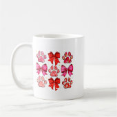 Mug My Dog Is My Valentine Coquette Bow Dog Paw Valent (Gauche)