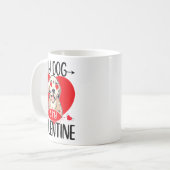 Mug My Dog Is My Valentine Day Heart Love Dog Valentin (Devant gauche)