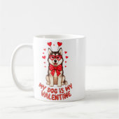 Mug My Dog Is My Valentine Husky Heart Gles Valentines (Gauche)