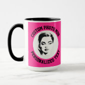 Mug My Face on a STRAWBERRY PINK Large Custom Combo (Gauche)