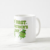 Mug My First St. Patrick's Day | Cute Kawaii Shamrock  (Devant droit)