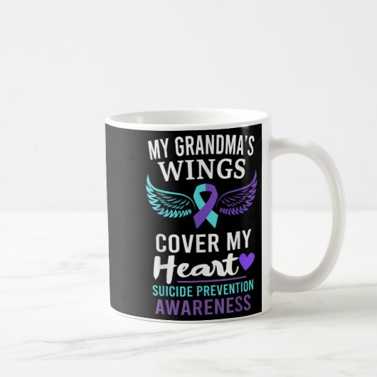 Mug My Grandma's Wings Cover Heart Suicide Awareness R (Droite)