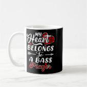 Mug My Heart Belongs To A B Player Shirt Funny Valenti (Gauche)